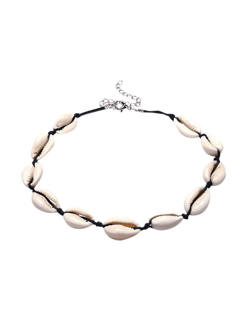 [70% OFF] 2021 Handmade Cowrie Shell Choker Necklace In BLACK | DressLily