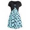 Vintage Polka Dot Overlap Cami Dress and Twisted Crop Top Twinset - LIGHT BLUE M
