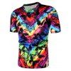 T-shirt Arc-en-ciele Motif de Papillon Imprimé - multicolor 2XL