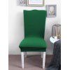 Housse de chaise tricotée élastique de couleur unie - Vert profond 
