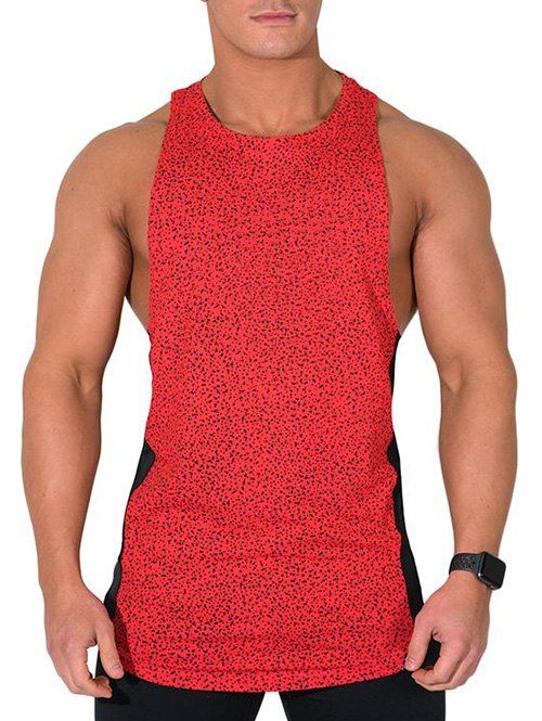 

Dot Print Tank Top, Red