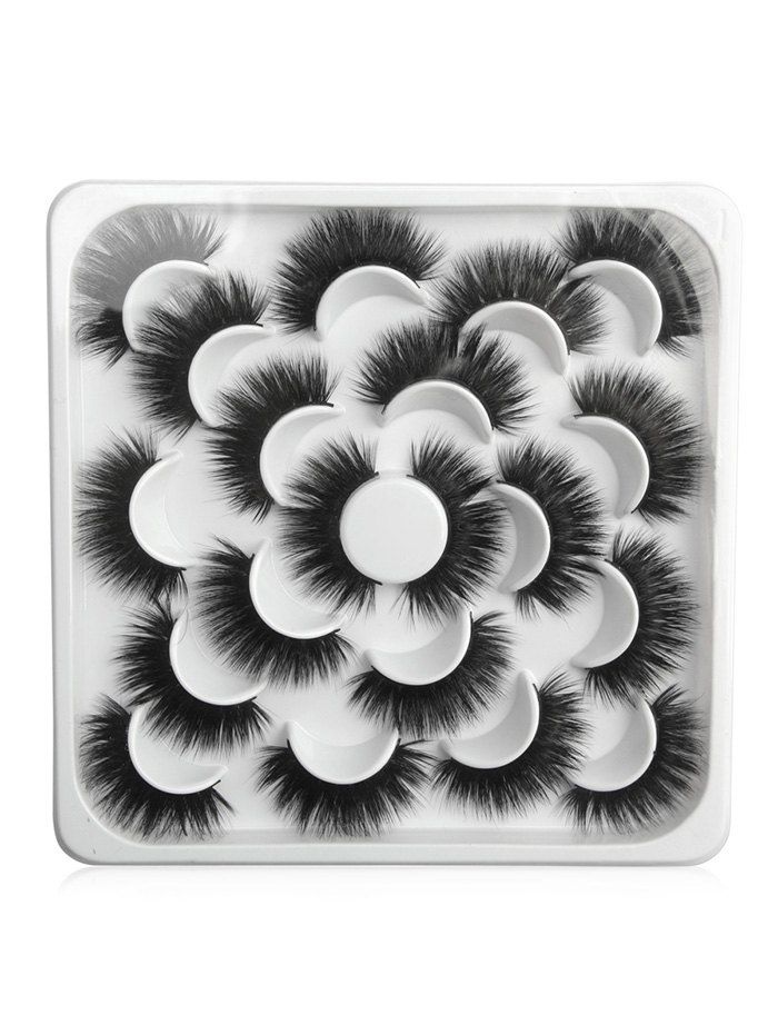 Eye Makeup Tool False Eyelashes Set - BLACK 