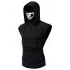 Mask Skull Hooded Pullover Vest - BLACK XL