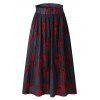 Jupe Ligne A Fleur Plissée - multicolor S