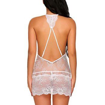 Buy Backless See Through Lace Babydoll. Picture