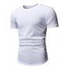 T-shirt Style Décontracté à Col Rond - Blanc M
