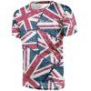 T-shirt Drapeau Britannique Imprimé à Manches Courtes - multicolor S