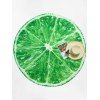 Serviette de Plage Ronde Motif de Citron - Vert Jaune ONE SIZE