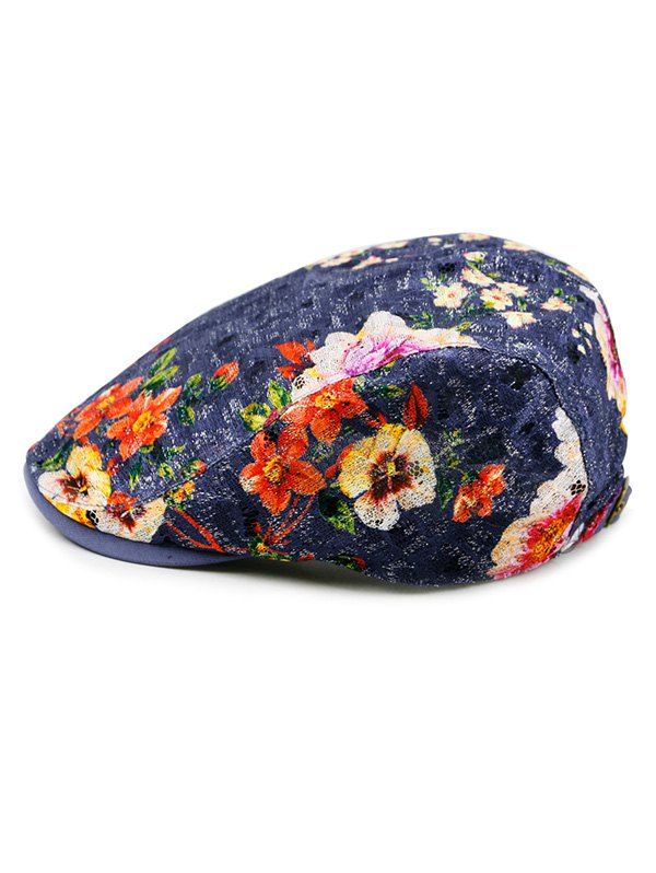 floral flat cap