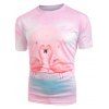 T-shirt Galaxie et Galaxie Imprimés à Manches Courtes - Rose clair M