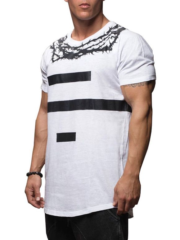 T-shirt Décontracté Imprimé - Blanc L