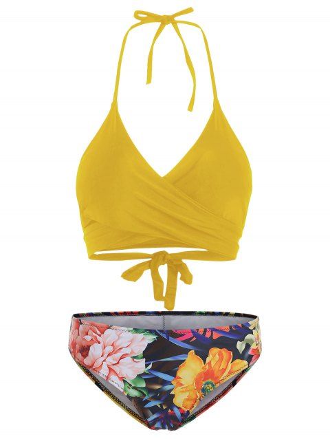 yellow wrap bikini