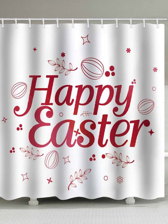 Rideau de Douche Imperméable Happy Easter Imprimé - multicolor W71 X L79 INCH