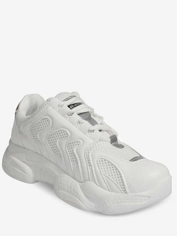 Chaussures de Sport Décontractées à Ourlet en Maille - Blanc EU 40