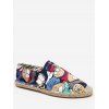 Cartoon Print Espadrille Loafer Shoes - MARBLE BLUE EU 38