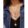 Collier Superposé Tête Portrait - Or 