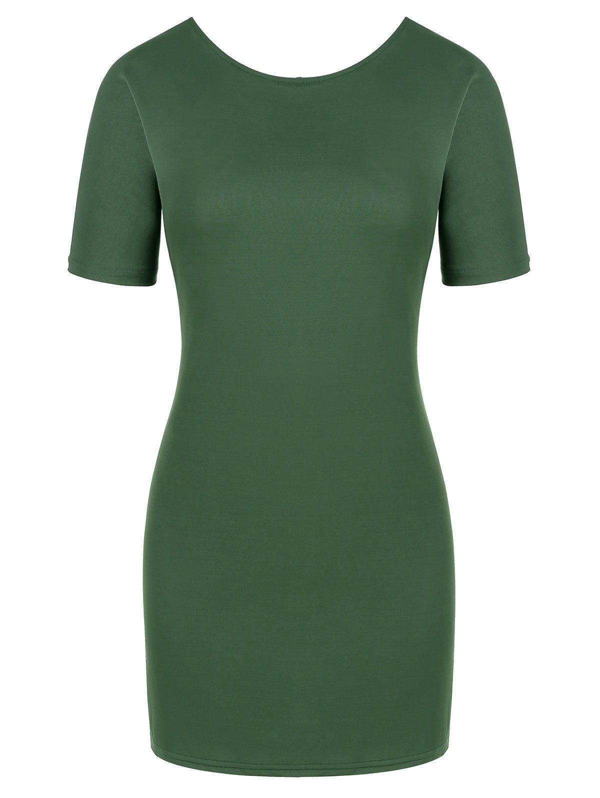 criss cross bodycon mini dress