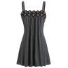 Débardeur Evasé Plissé de Grande Taille - Gris 5X
