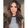 Center Part Long Body Wavy Synthetic Wig - COFFEE 