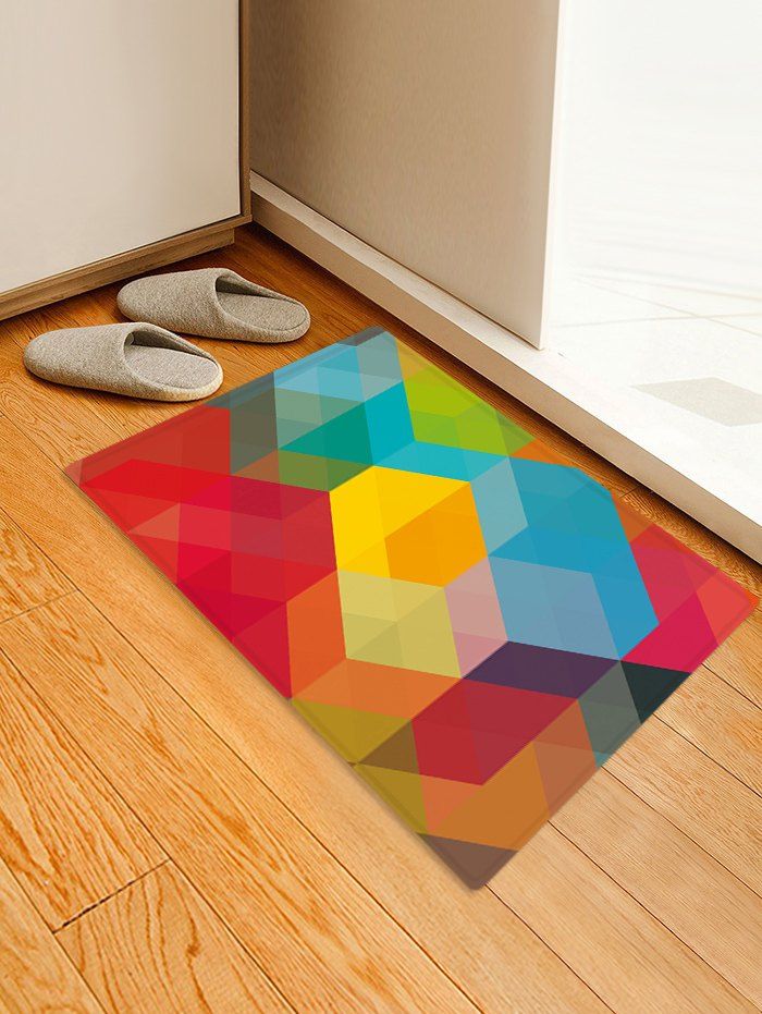 

Geometric Pattern Floor Mat, Multi