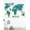 Autocollant Mural Amovible Carte du Monde Imprimée - multicolor 