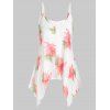 Camisole de Grande Taille et Débardeur Fleuri en Mousseline - Blanc 1X