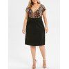 Robe Léopard Plongeante de Grande Taille - Noir 2X