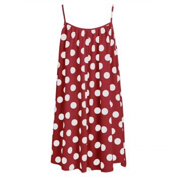 Vintage Polka Dot Overlap Cami Dress and Twisted Crop Top Twinset