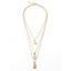 Shell Shape Layered Necklace - GOLD 