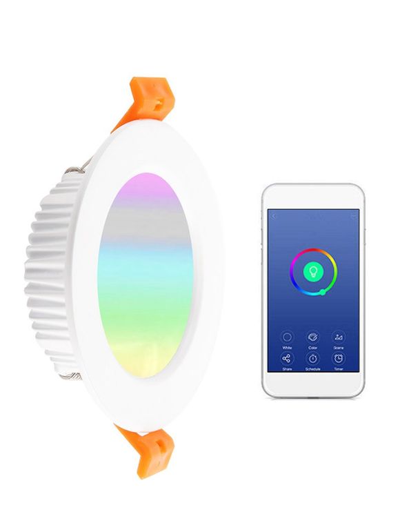Lampe Intelligent RGB Wifi AC85-265V 7W - Blanc 