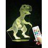 Lampe de Nuit LED Couleur Changeable en Forme de Dinosaure - Transparent 