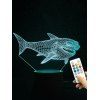 Lampe de Nuit LED Couleur Changeable en Forme de Requin - Transparent 
