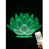 Lampe de Nuit LED Couleur Changeable en Forme de Lotus - Transparent 