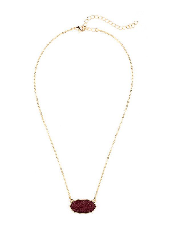 

Geometric Natural Stone Necklace, Firebrick