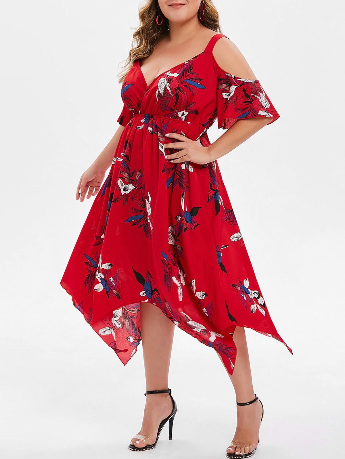 plus size red bandana dress