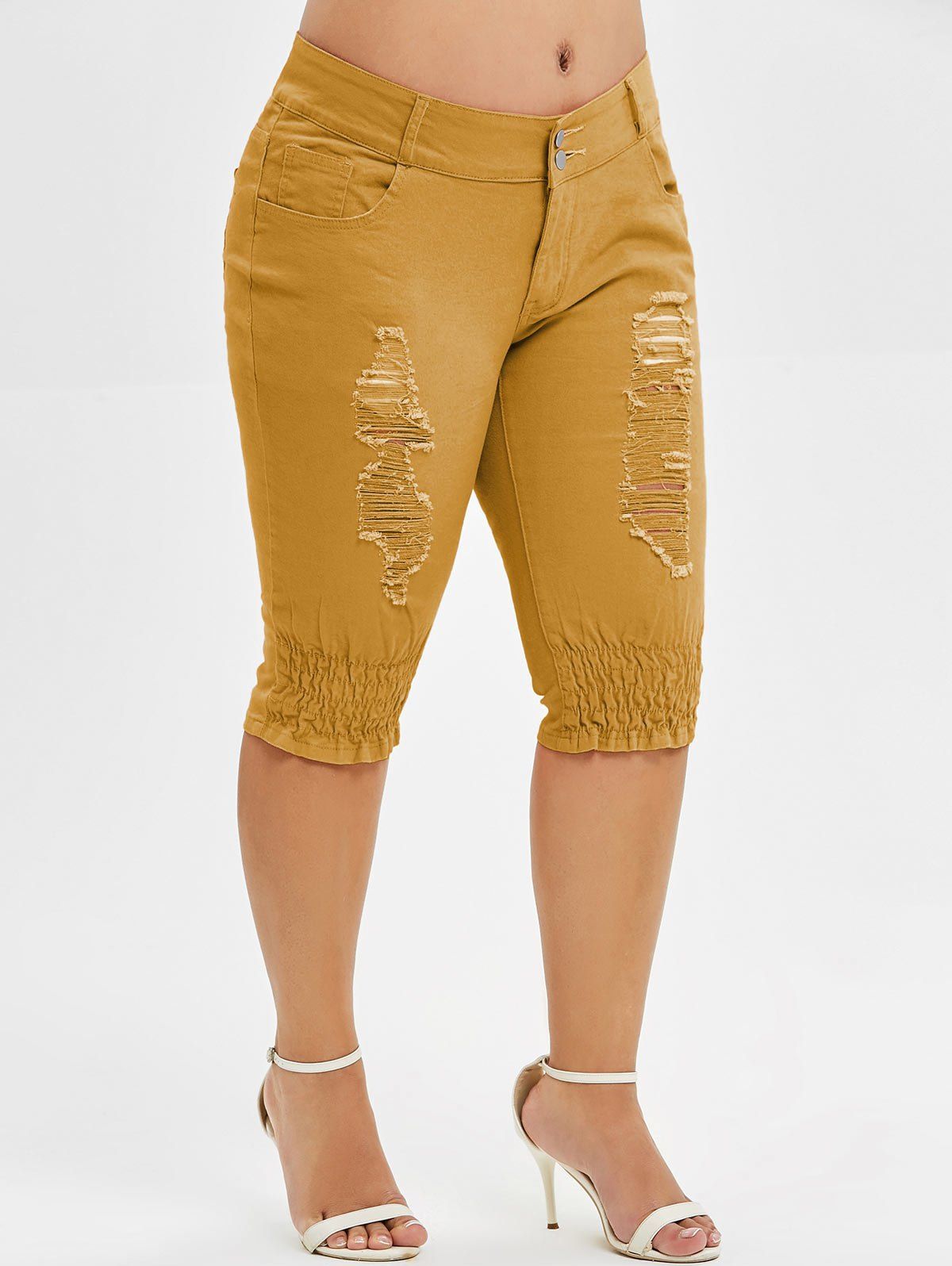 plus size distressed jeans