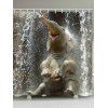 Rideau de douche en tissu imperméable imprimé d'éléphant - Bois W71 X L71 INCH