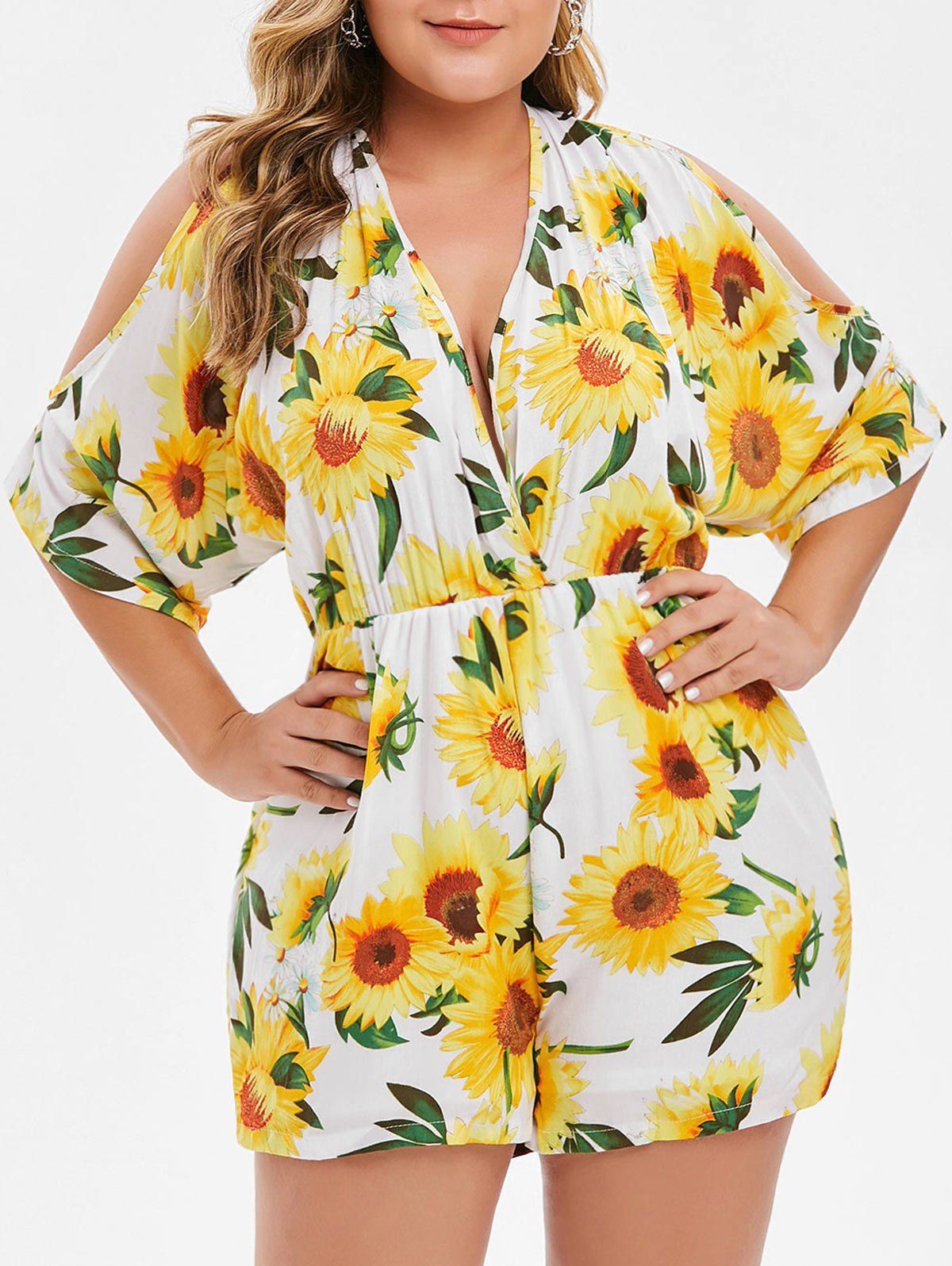 sunflower romper white