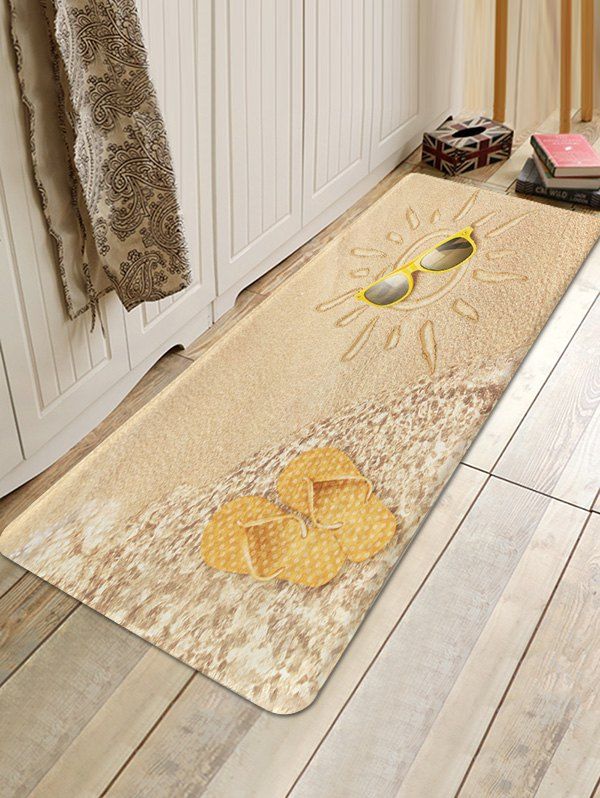 

Beach Sun Design Floor Mat, Multi-a