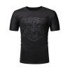 T-shirt Tiger Gaufré à Manches Courtes - Noir XL