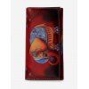 Elephant Pattern Square Leather Wallet - RED WINE 