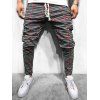 Pantalon de Jogging Décontracté Motif à Carreaux - Rouge 2XL