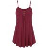 Camisole à boutons grande taille - Rouge 2X