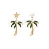 Coconut Tree Star Drop Earrings - GOLD 
