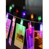 Guirlande Lumineuse LED avec Pince pour Photos - Transparent 2 METER MULTICOLOR
