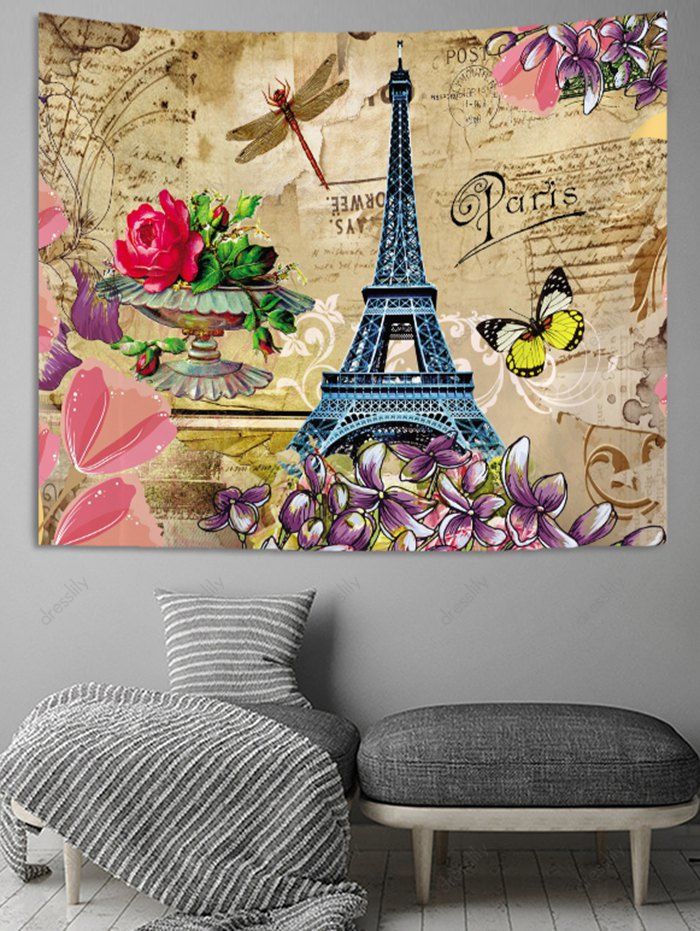 DressLily.com: Photo Gallery - Eiffel Tower Butterfly Print Art ...