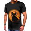 T-shirt Chat Animal Imprimés à Manches Courtes - multicolor S