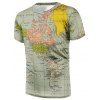 T-shirt Décontracté Carte du Monde Imprimée - multicolor S