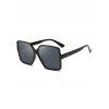 Lunettes de Soleil Carrées Surdimensionnées Polarisées - Gris Carbone 