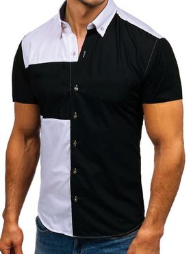Two Tone Panel Casual Shirt